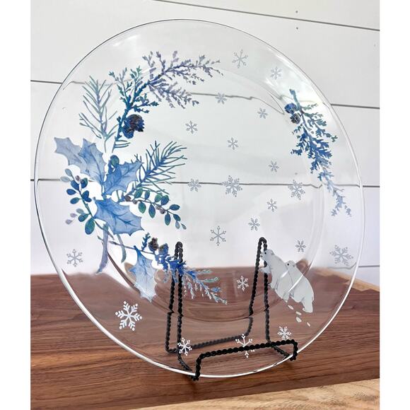 Winter Frost by PFALTZGRAFF Round Glassware Cake Plate with Original Box - Picture 5 of 10